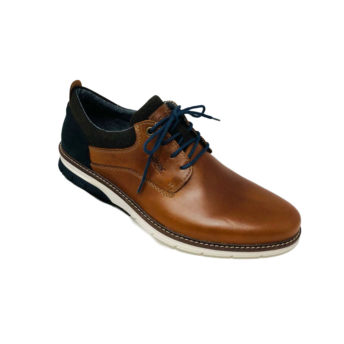 Rieker Men's Dustin 05 Oxford Amaretto/Navy