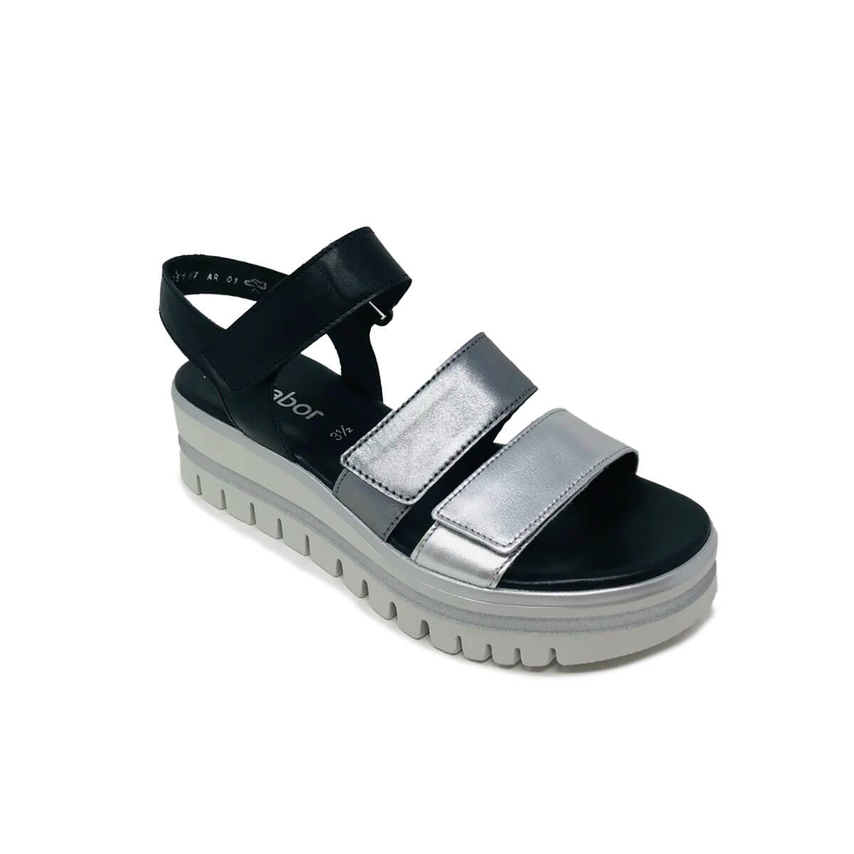 Gabor Adjustable Sandal Black/Silver