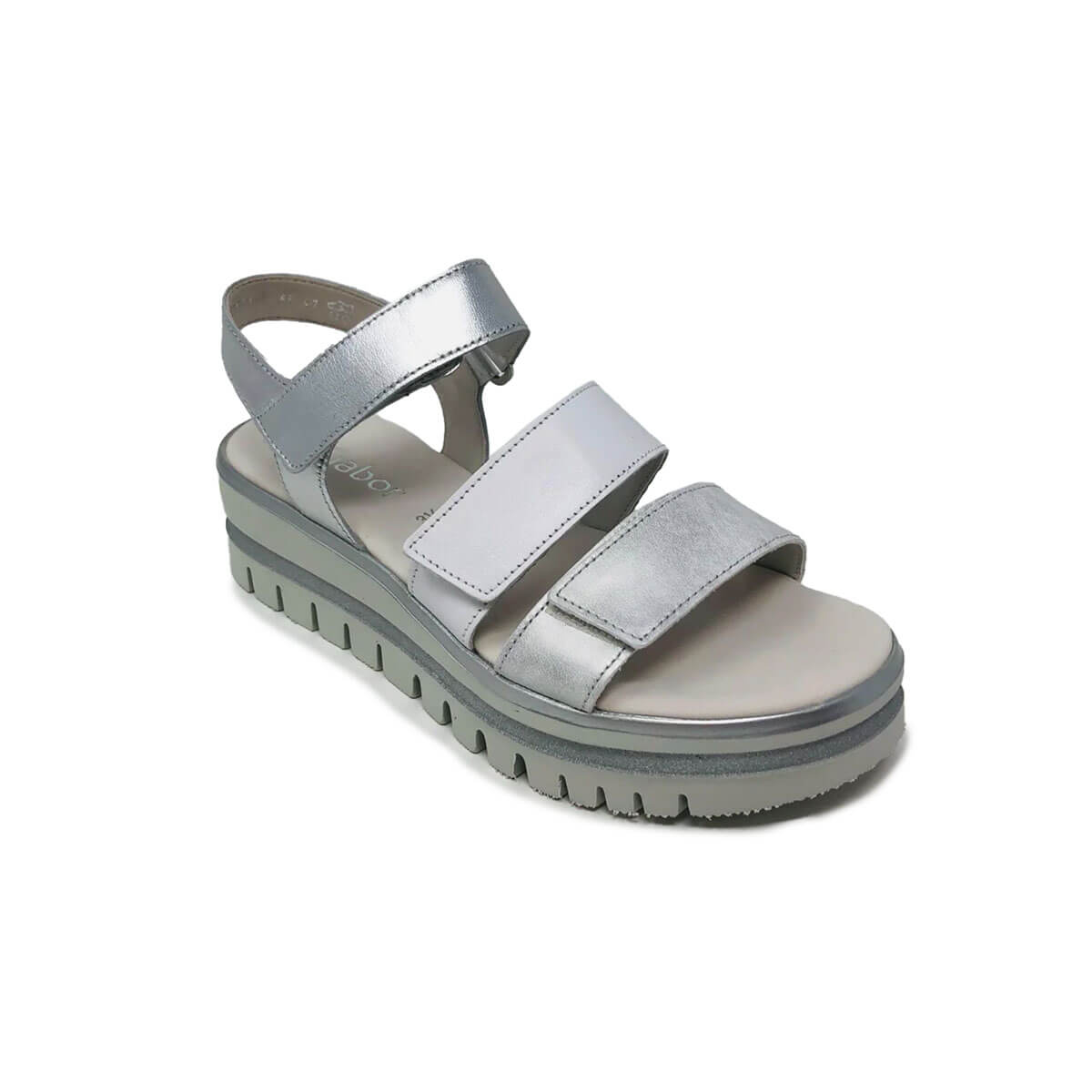 Gabor Adjustable Sandal White/Silver