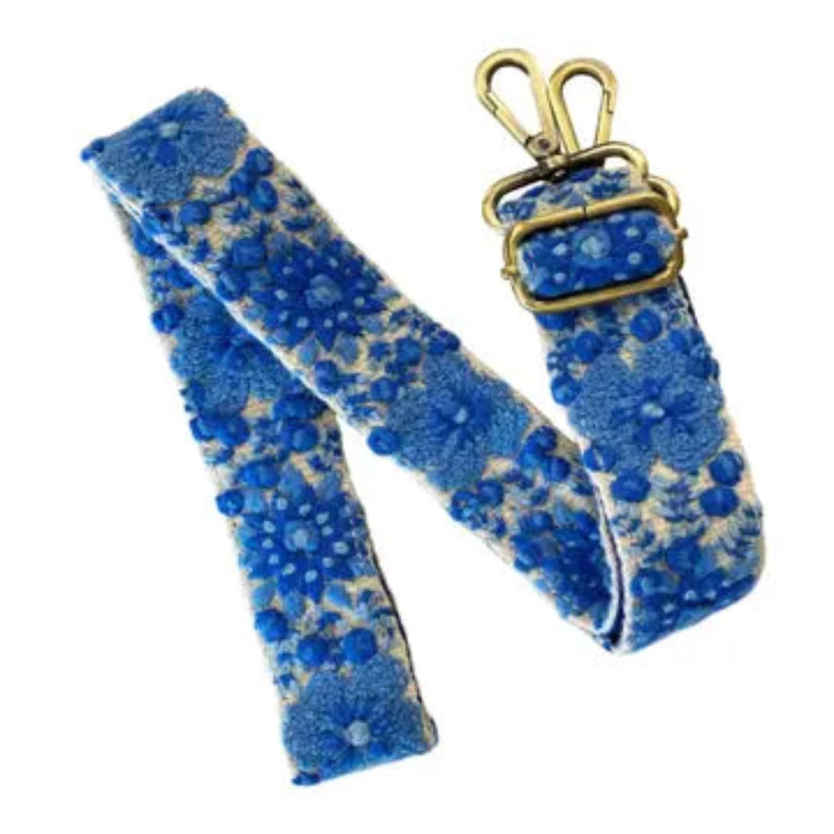 Jenny Krauss Forget Me Not Embroidered Purse Strap