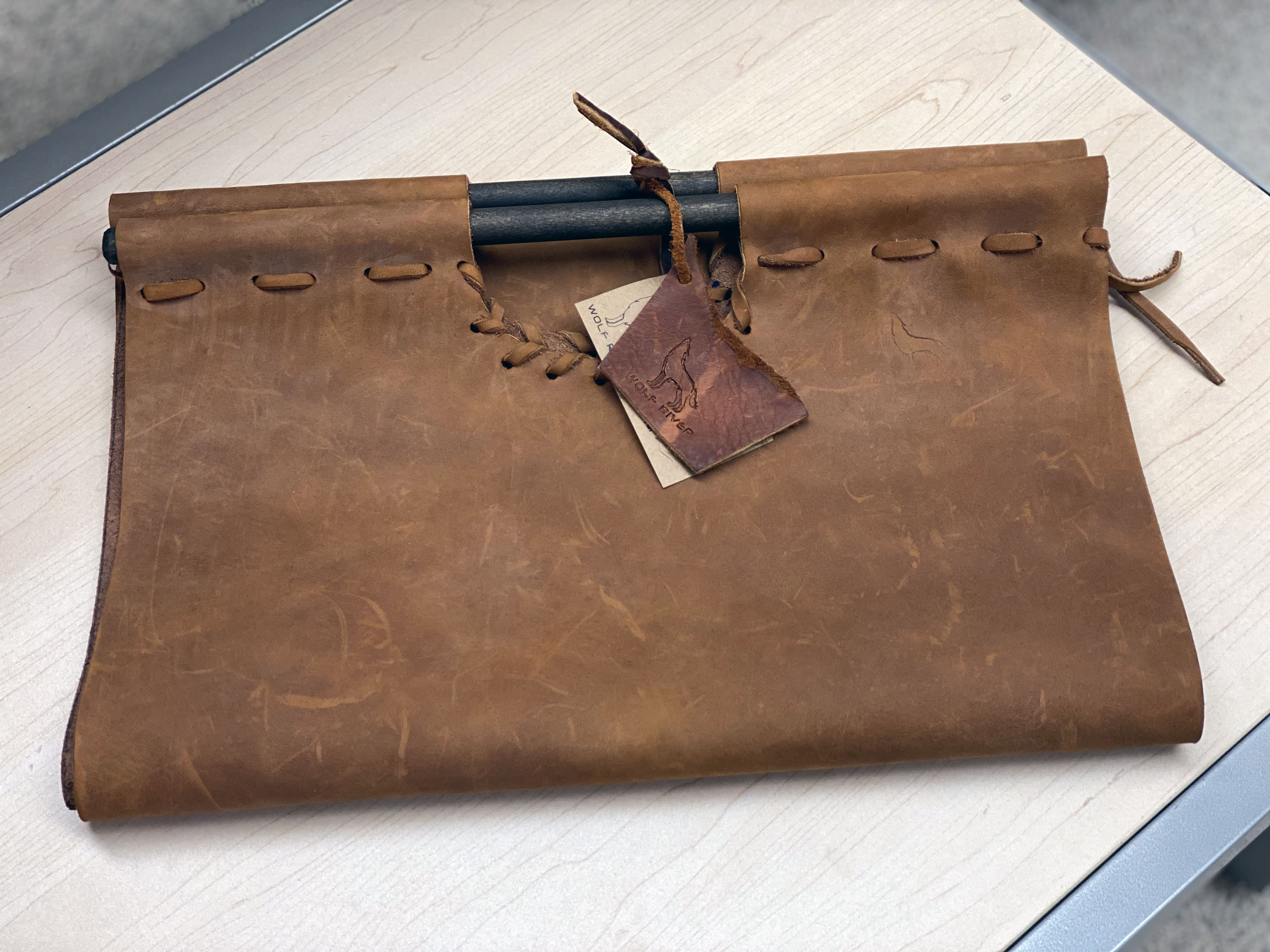Wolf River Leather Log Carrier