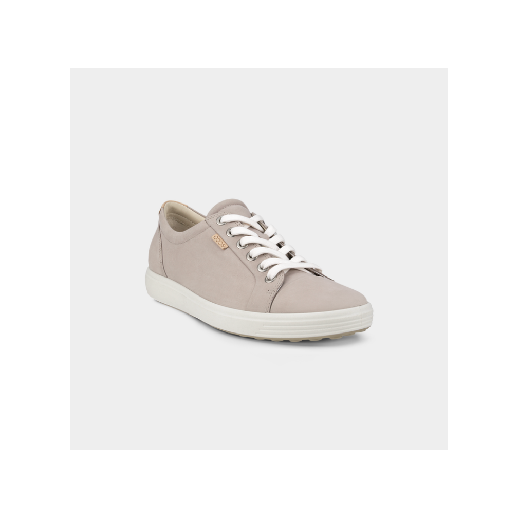ECCO Soft 7 Sneaker Leather Gray Rose