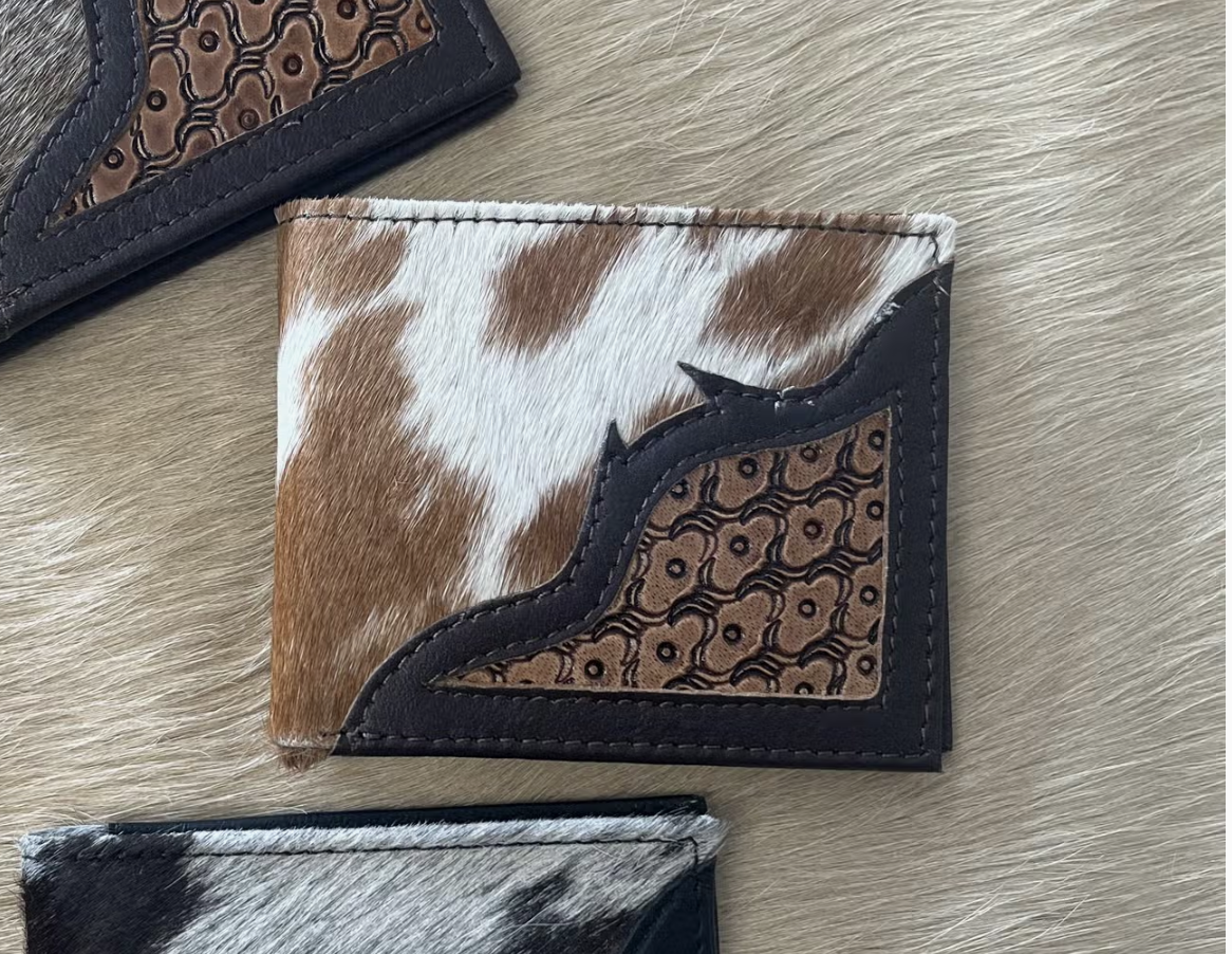 Tooled Cowhide Men's Wallet