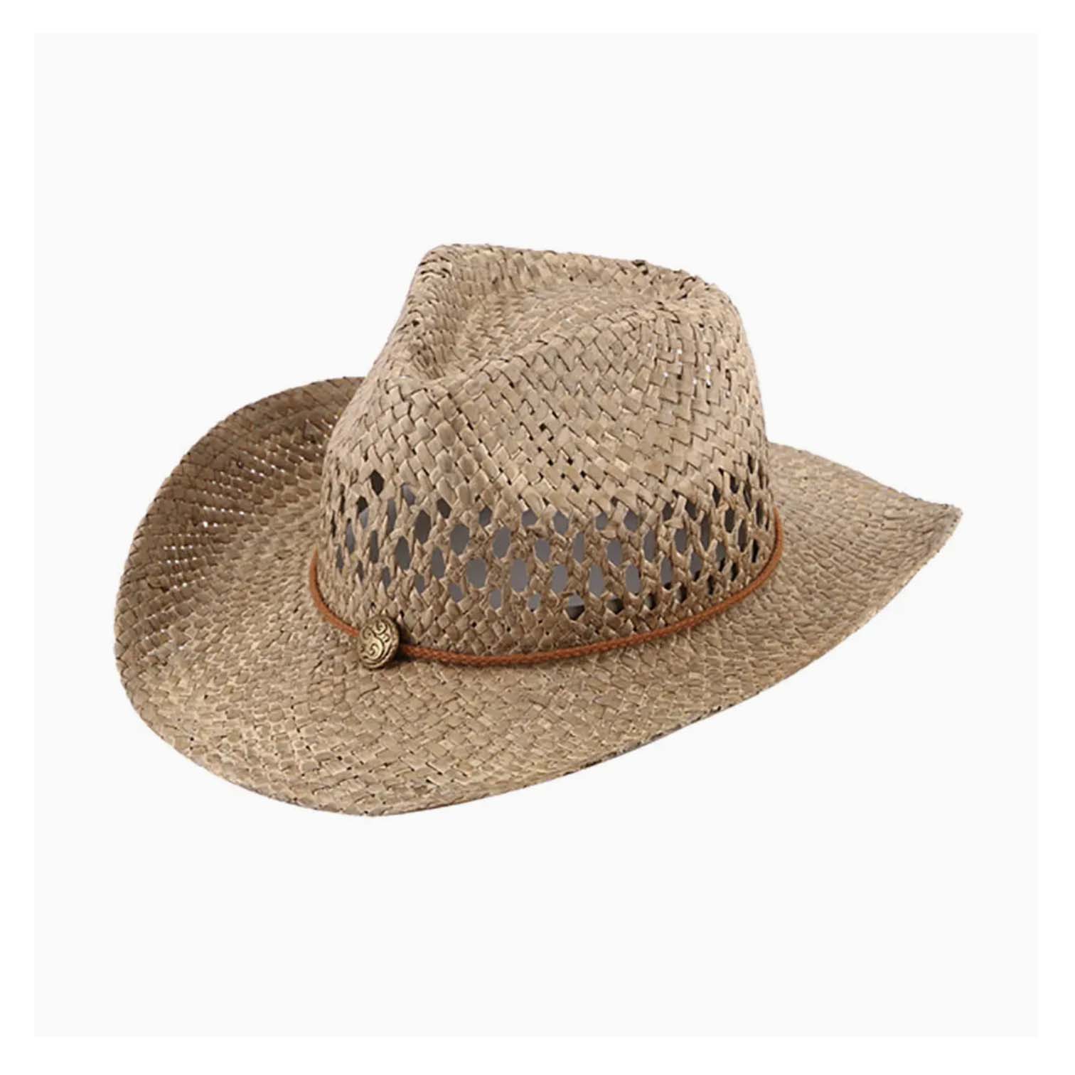 Embellish Your Life Medallion Straw Cowboy Hat