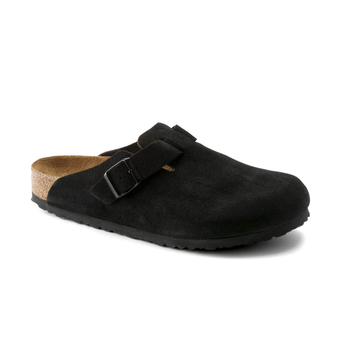 Birkenstock Boston Soft Footbed Black Suede