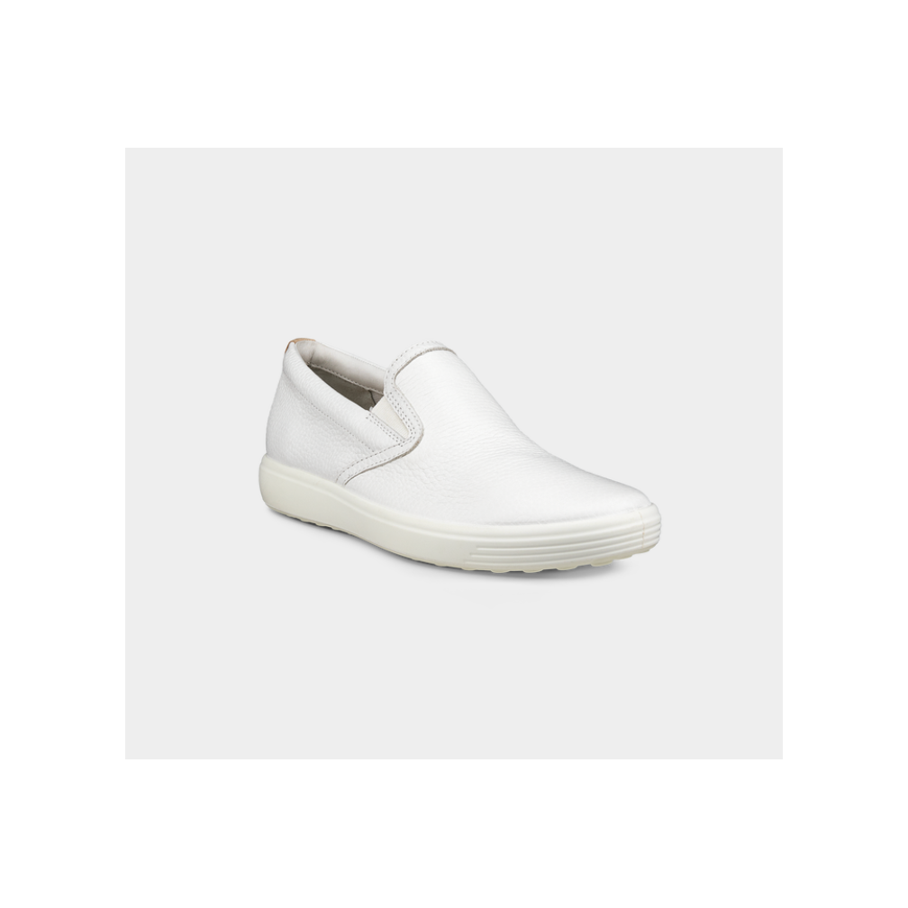 ECCO Soft 7 Casual Slip-On White Leather
