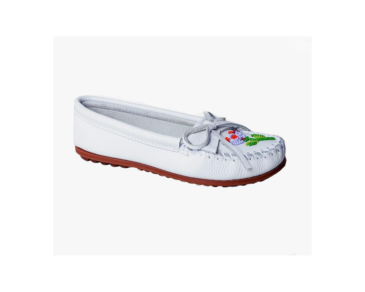 Minnetonka Ziigwan Waabigwan Hardsole Moc White