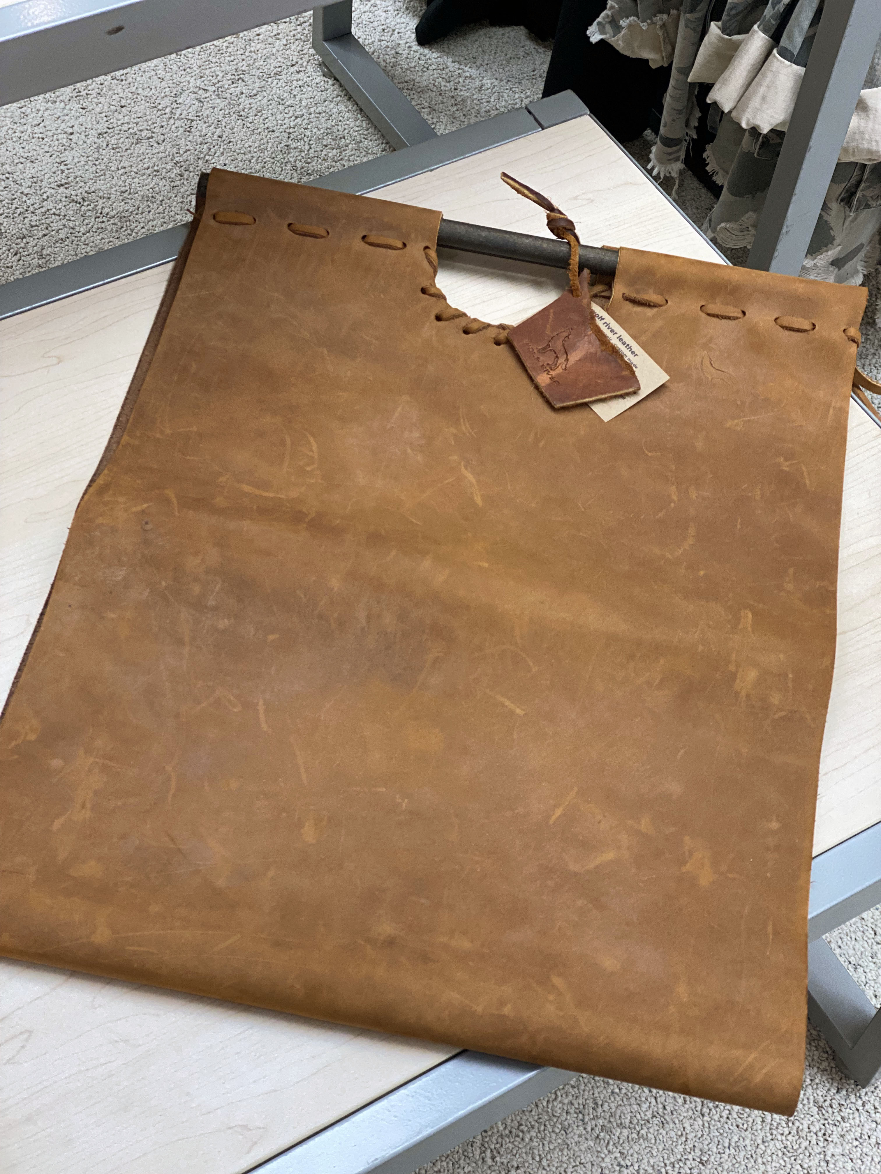 Wolf River Leather Log Carrier