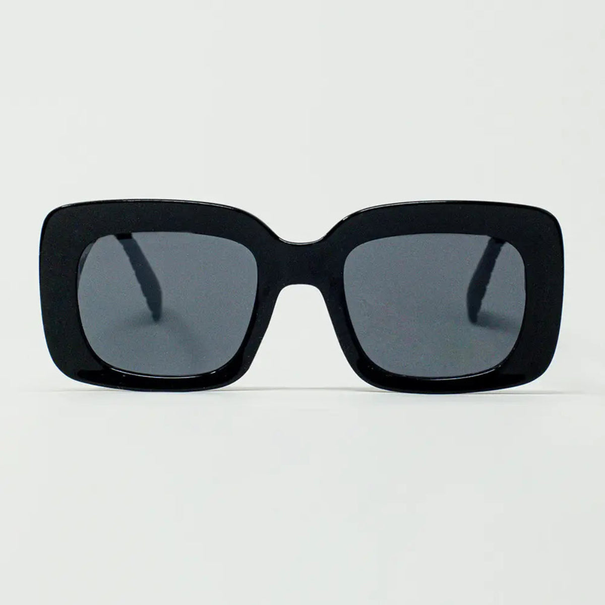 Q2 Black Oversized Sunglasses