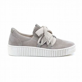 Gabor Ribbon Laced Sneakers in Stone