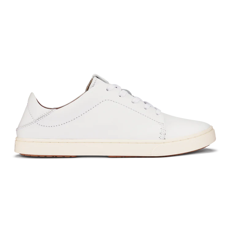 OluKai Pehuea Li 'Ili White Leather Sneaker