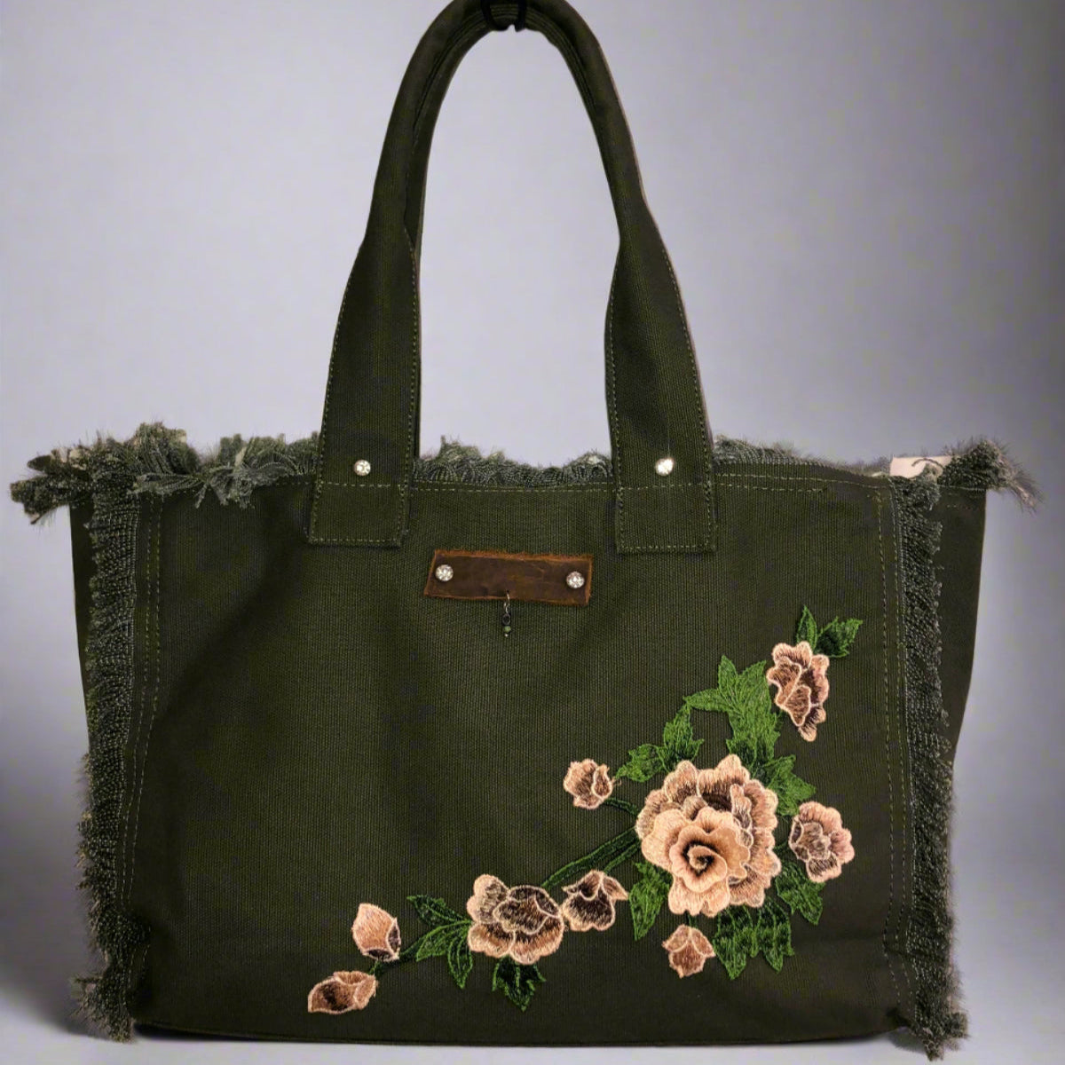 Canvas Weekender Bag in Khaki
