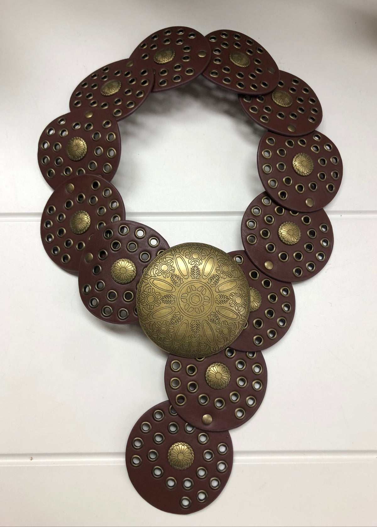 Vintage Brown Brass Buckle belt