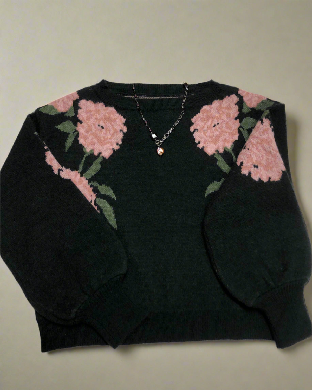 Floral Boatneck Sweater