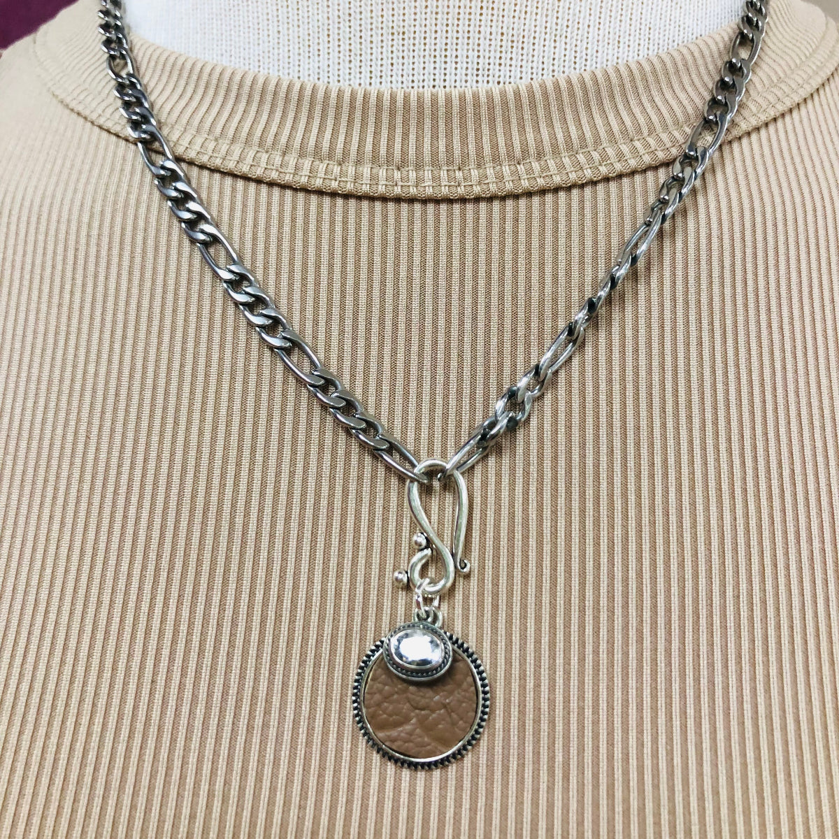 Upcycled LV Necklace