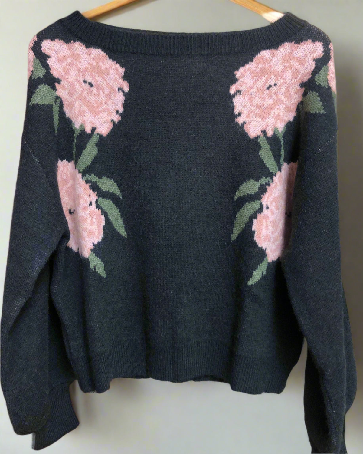 Floral Boatneck Sweater