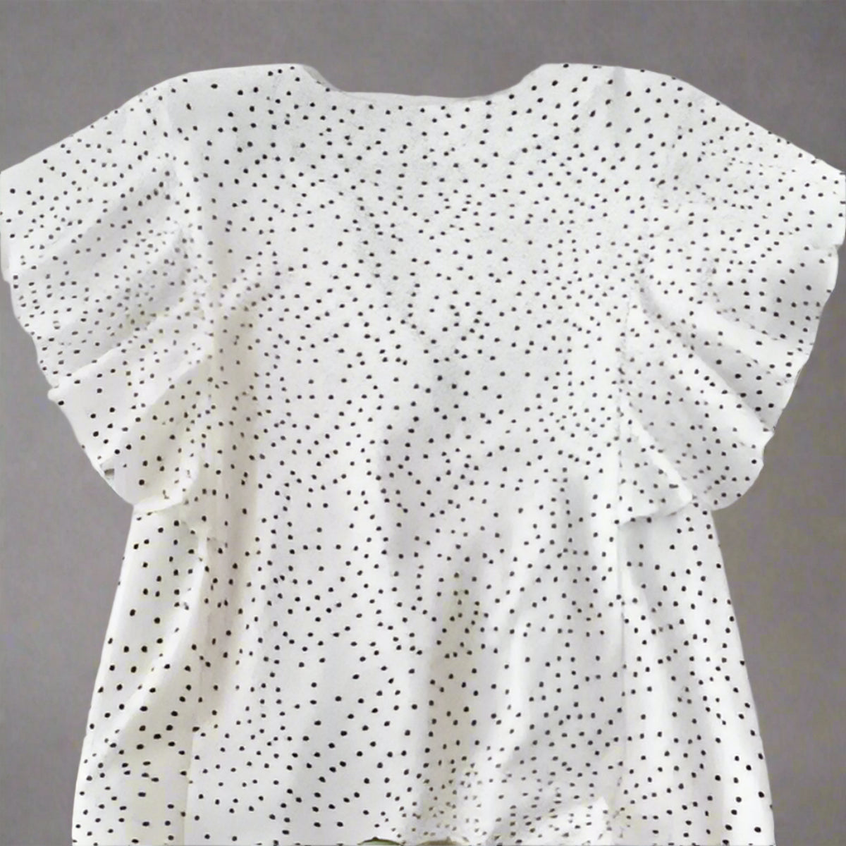 Flutter Sleeve Polka Dot Blouse