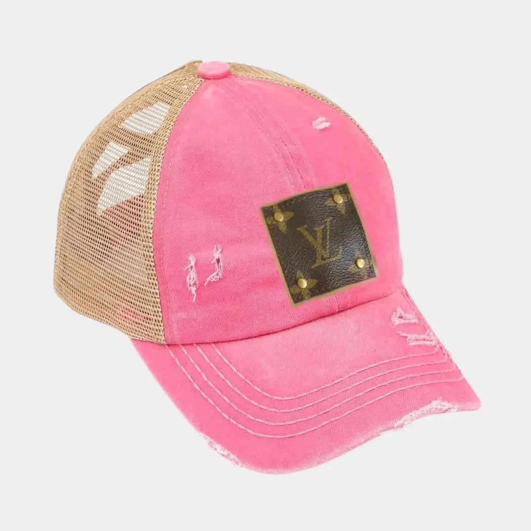 Embellish Your Life Upcycled LV Hat Pink