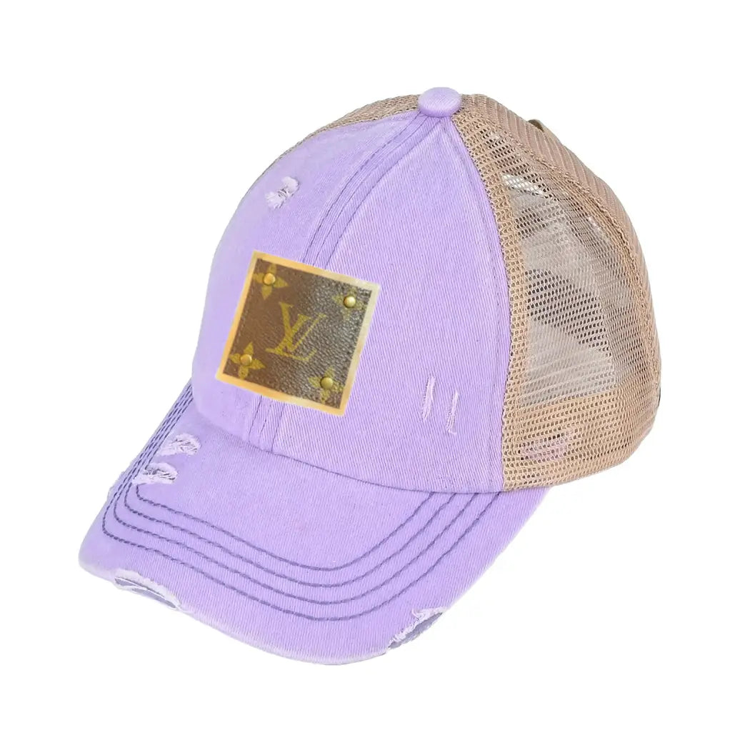 Embellish Your Life Upcycled LV Hat Purple