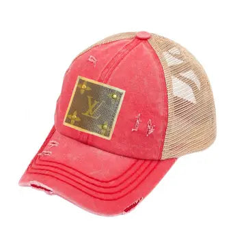 Embellish Your Life Upcycled LV Hat Red