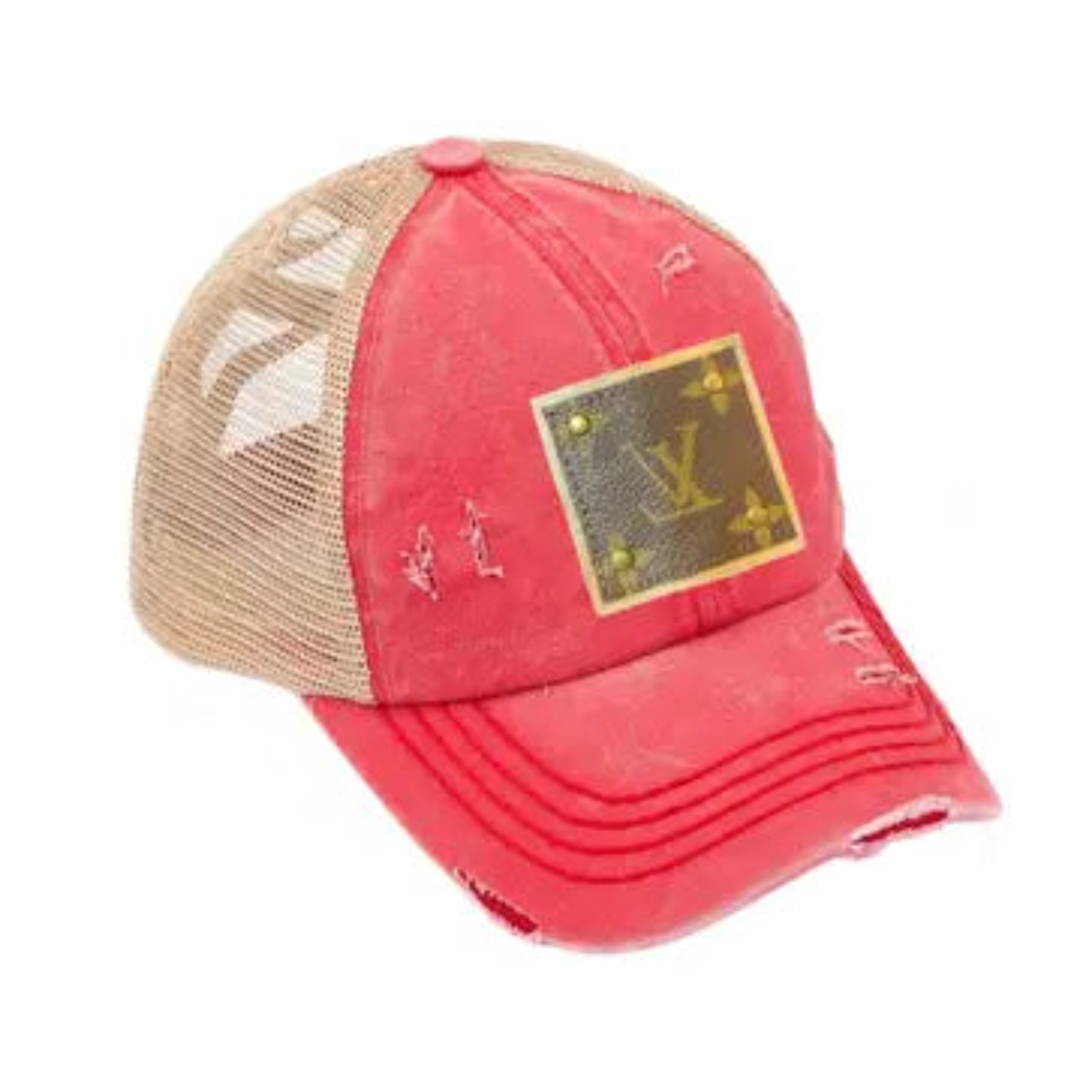 Embellish Your Life Upcycled LV Hat Red