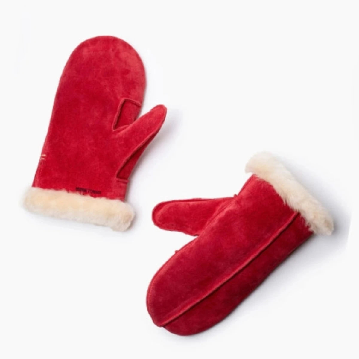 Minnetonka Leather Mittens in Red