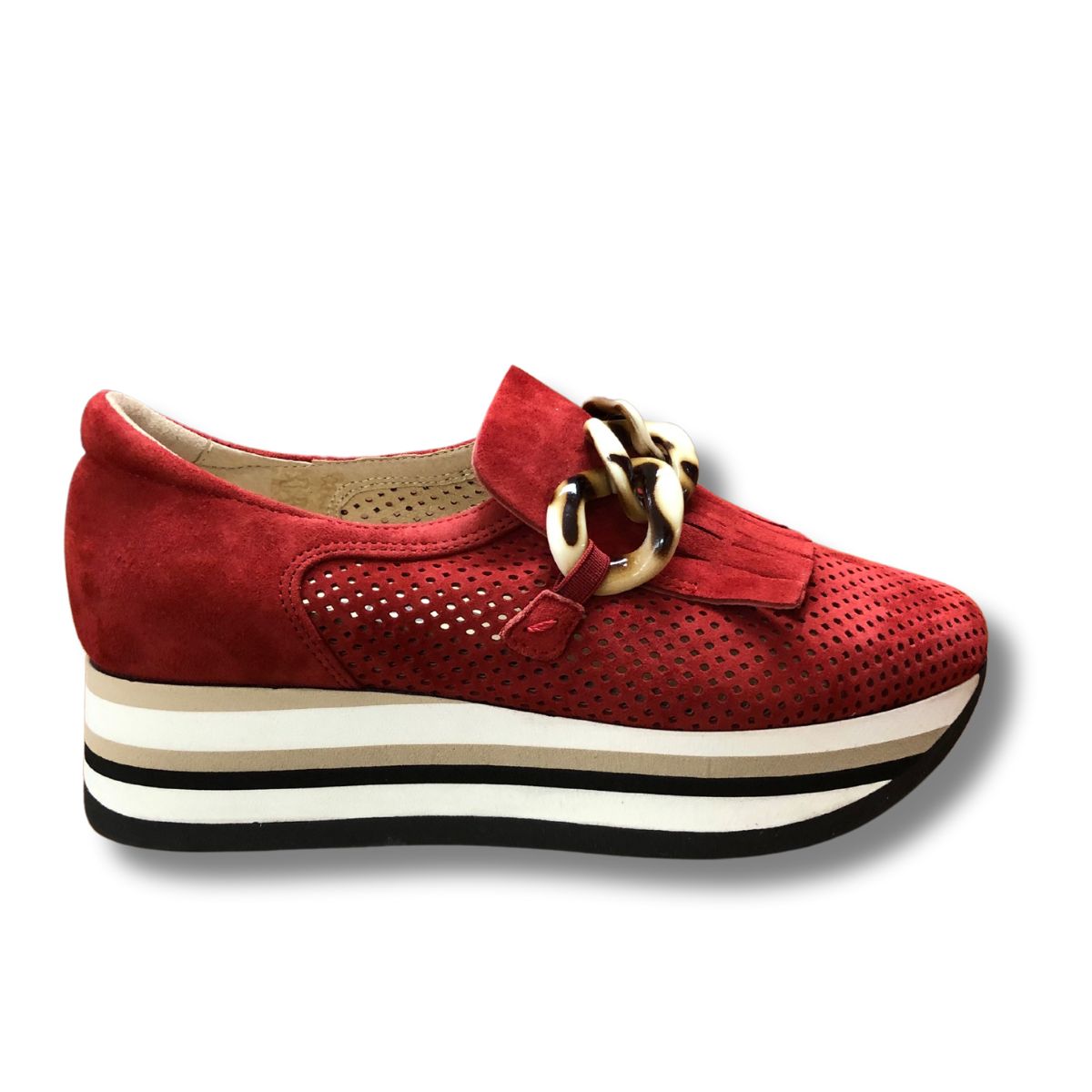 Softwaves Carly Suede Sneaker in Red