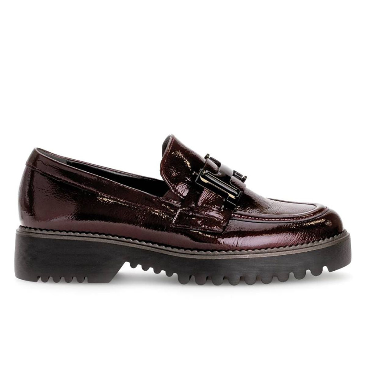 Gabor Patent Leather Loafer Burgandy