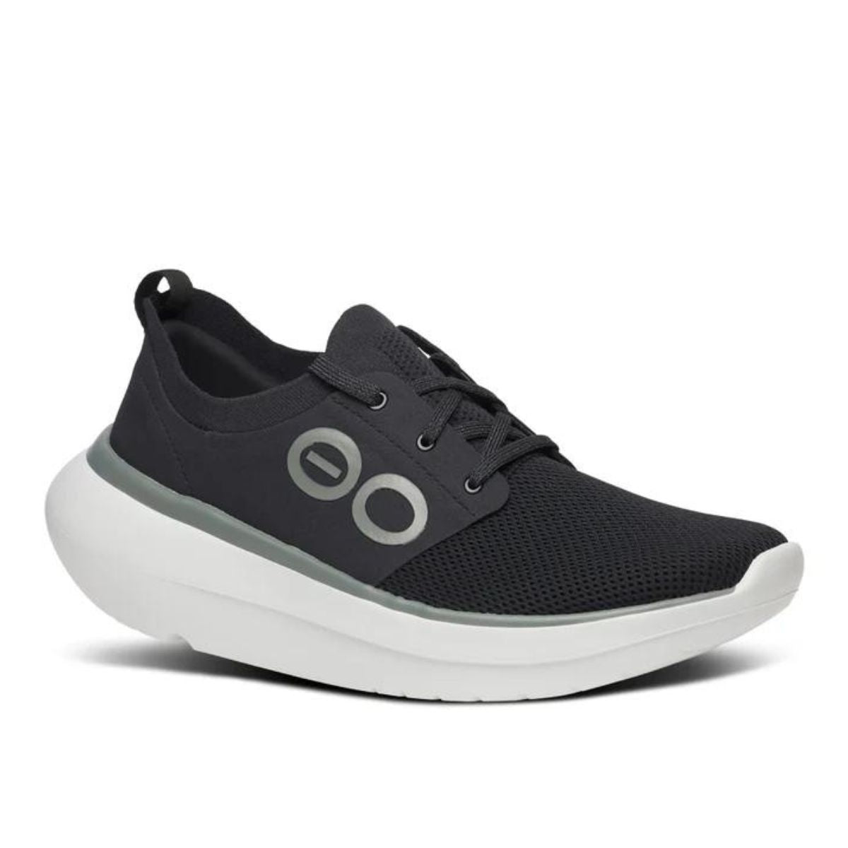 Oofos OOMY Stride Men's Sneakers in Black/White