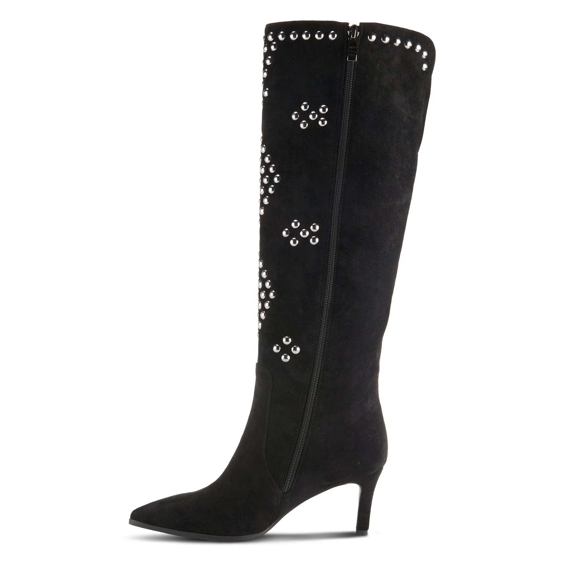 Azura Black Studded Tall boot