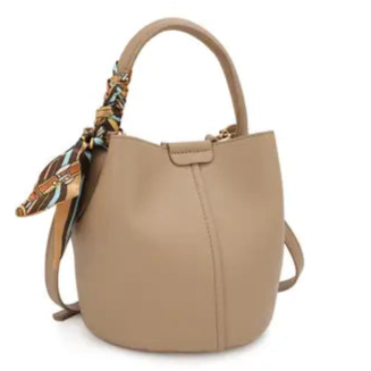 Charlize Bucket Bag in Taupe