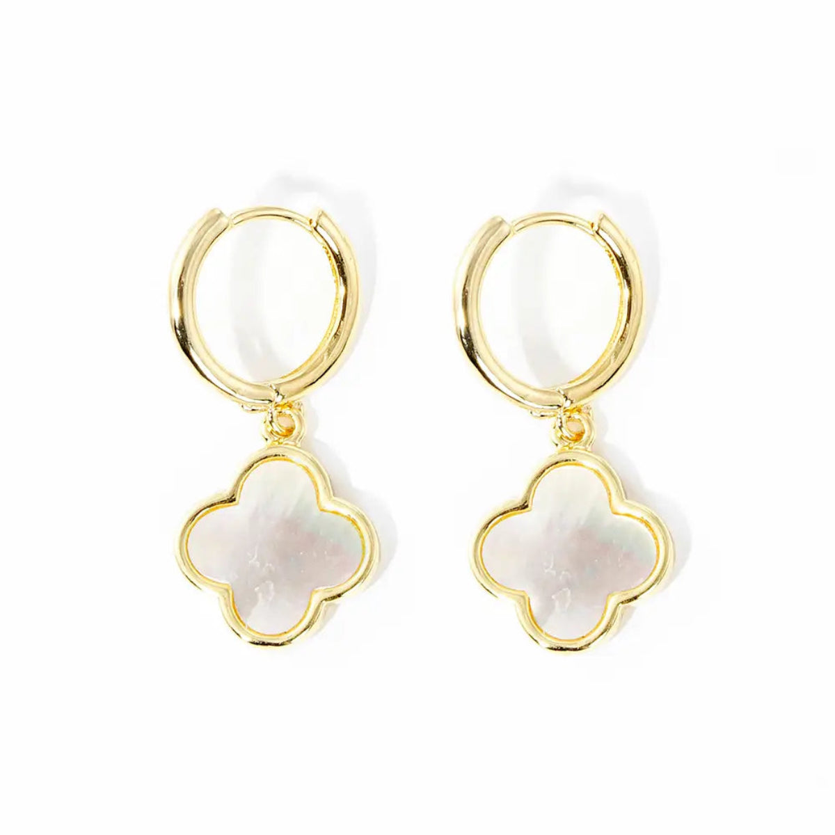 Gold Dipped Mother of Pearl Earrings