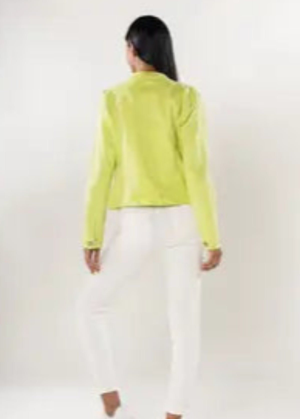 Nina Carter Stretch Fitted Jacket in Lime