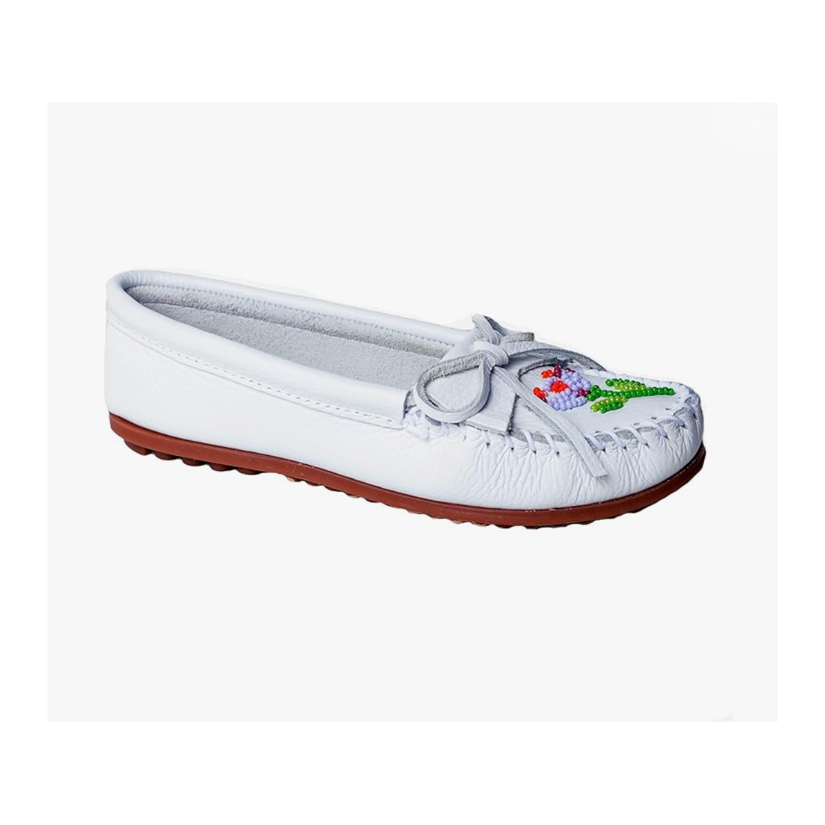 Minnetonka Ziigwan Waabigwan Hardsole Moc White