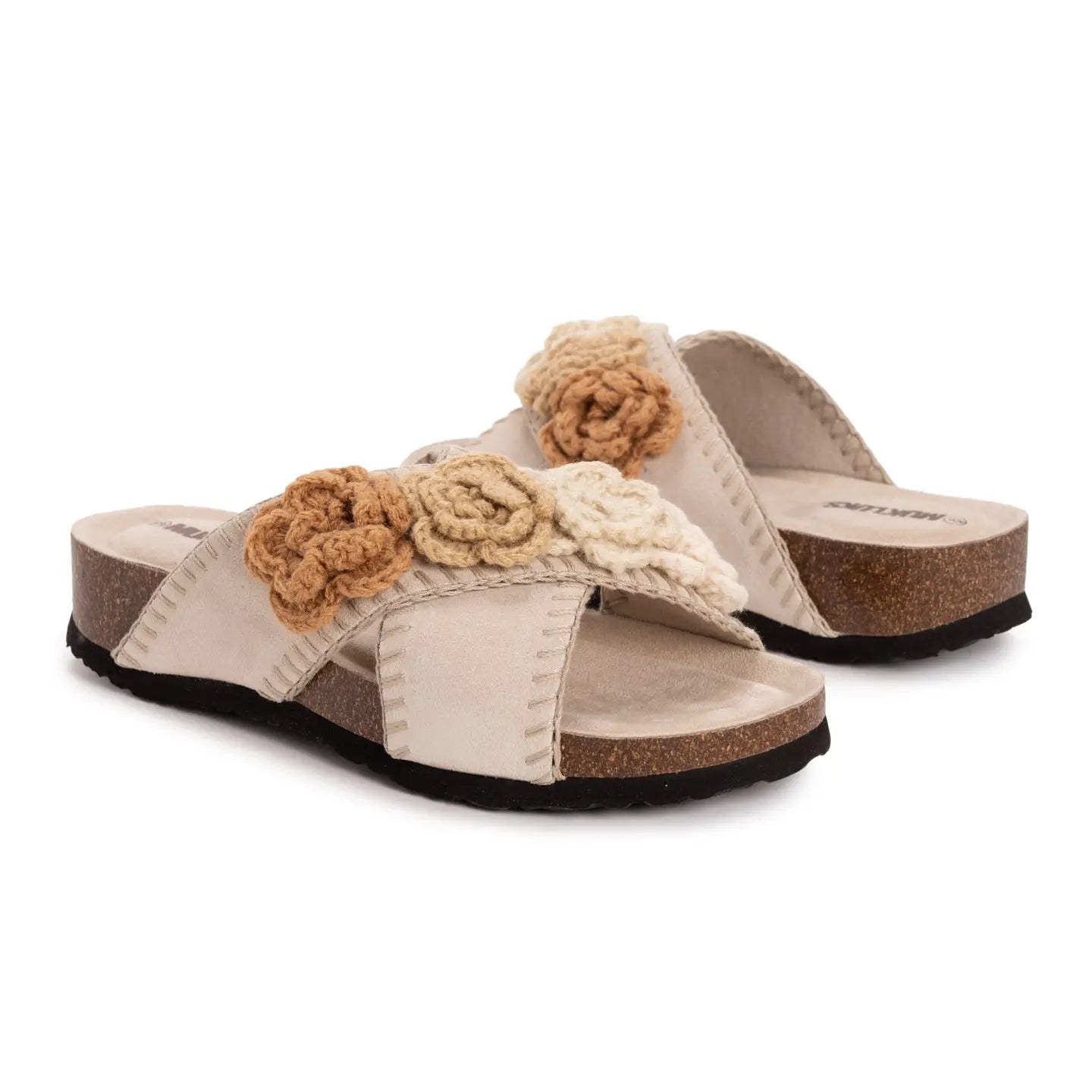 Muk Luk Penelope Crochet Flower Sandal