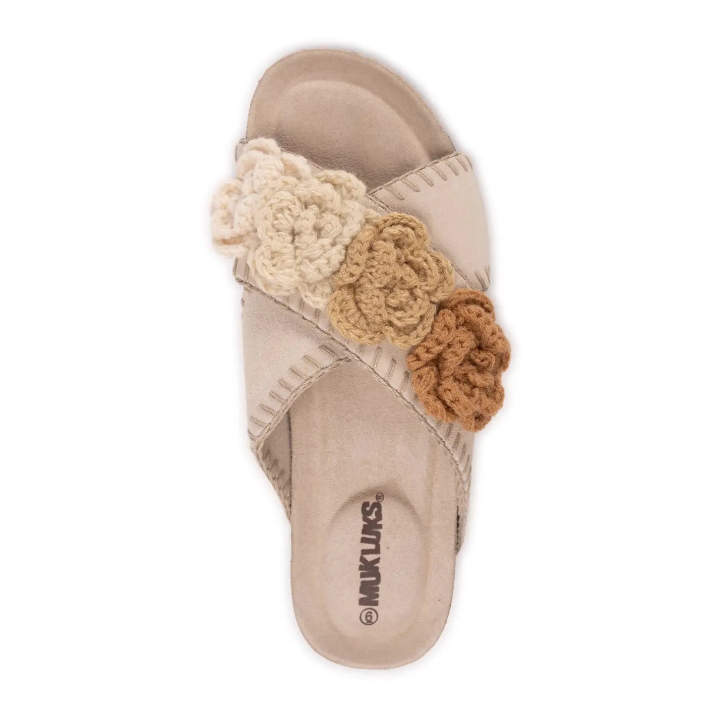 Muk Luk Penelope Crochet Flower Sandal