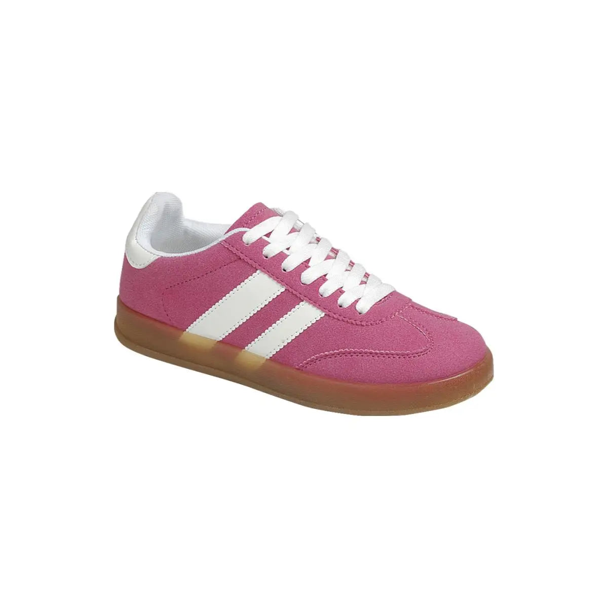 Pink Vegan Suede Sneakers