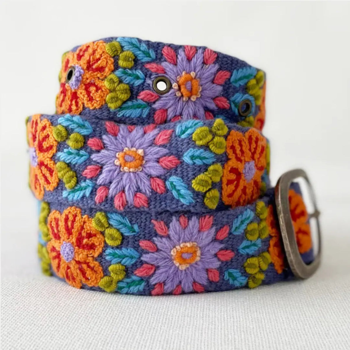 Jenny Krauss Prairie Flowers Embroidered Belt