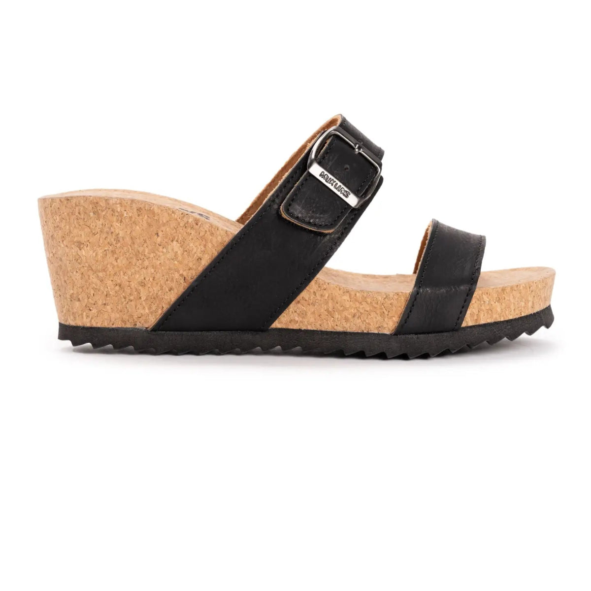 Muk Luk Winona Wedge Sandals in Black