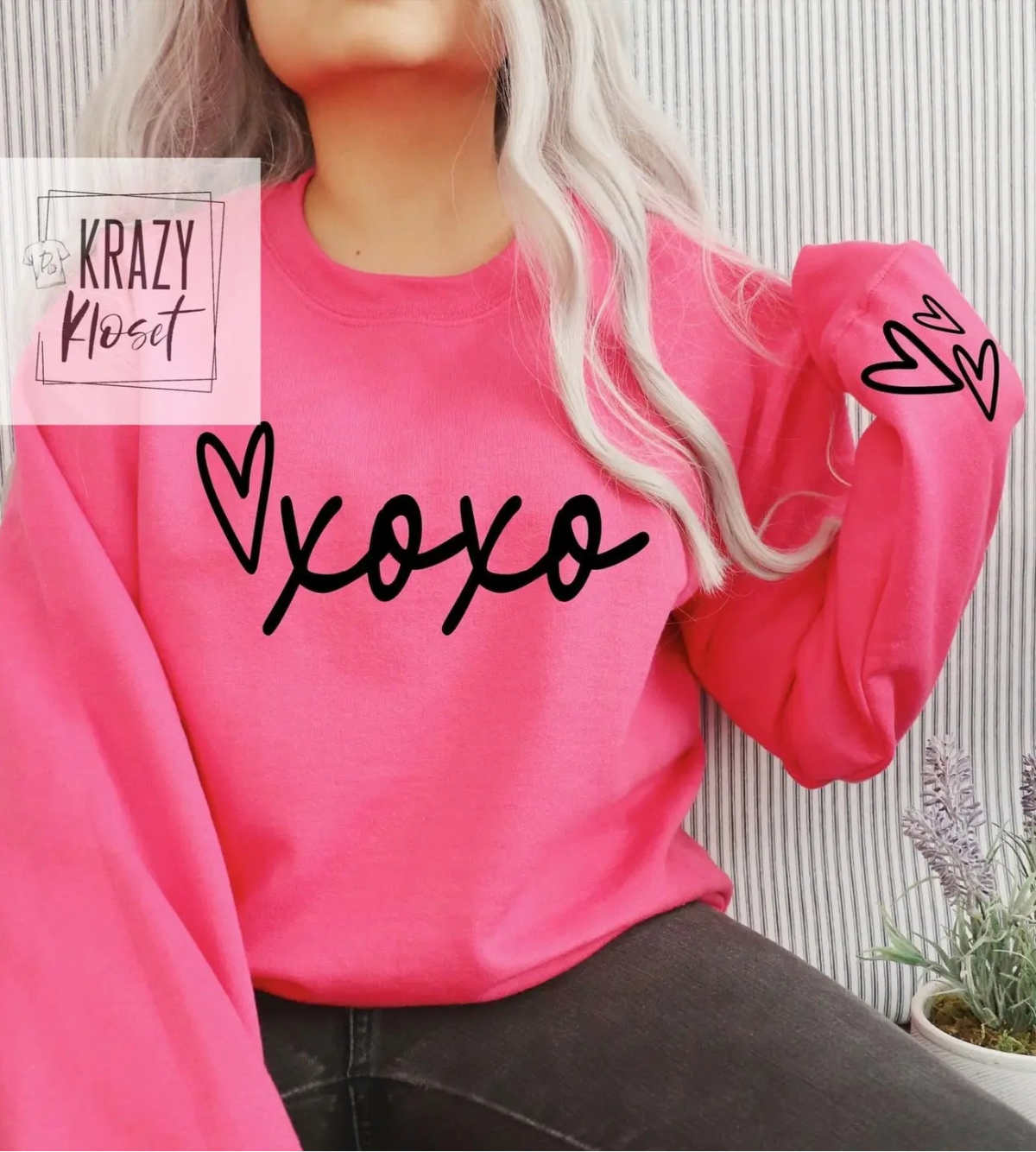 XOXO Sweatshirt in Pink